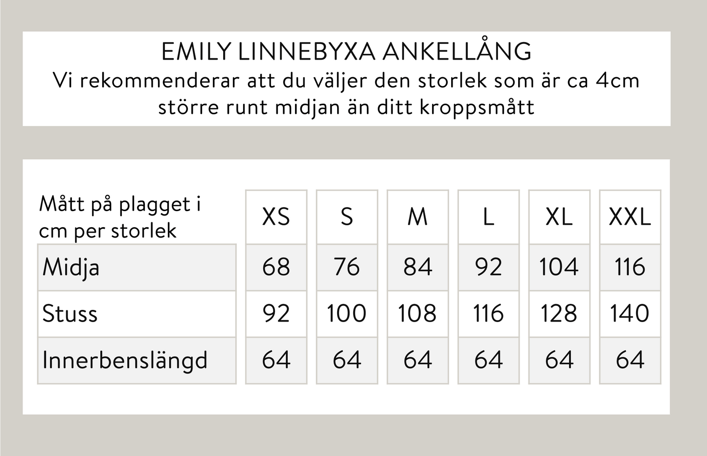 Emily linnebyxa ankellång - Mörkblå