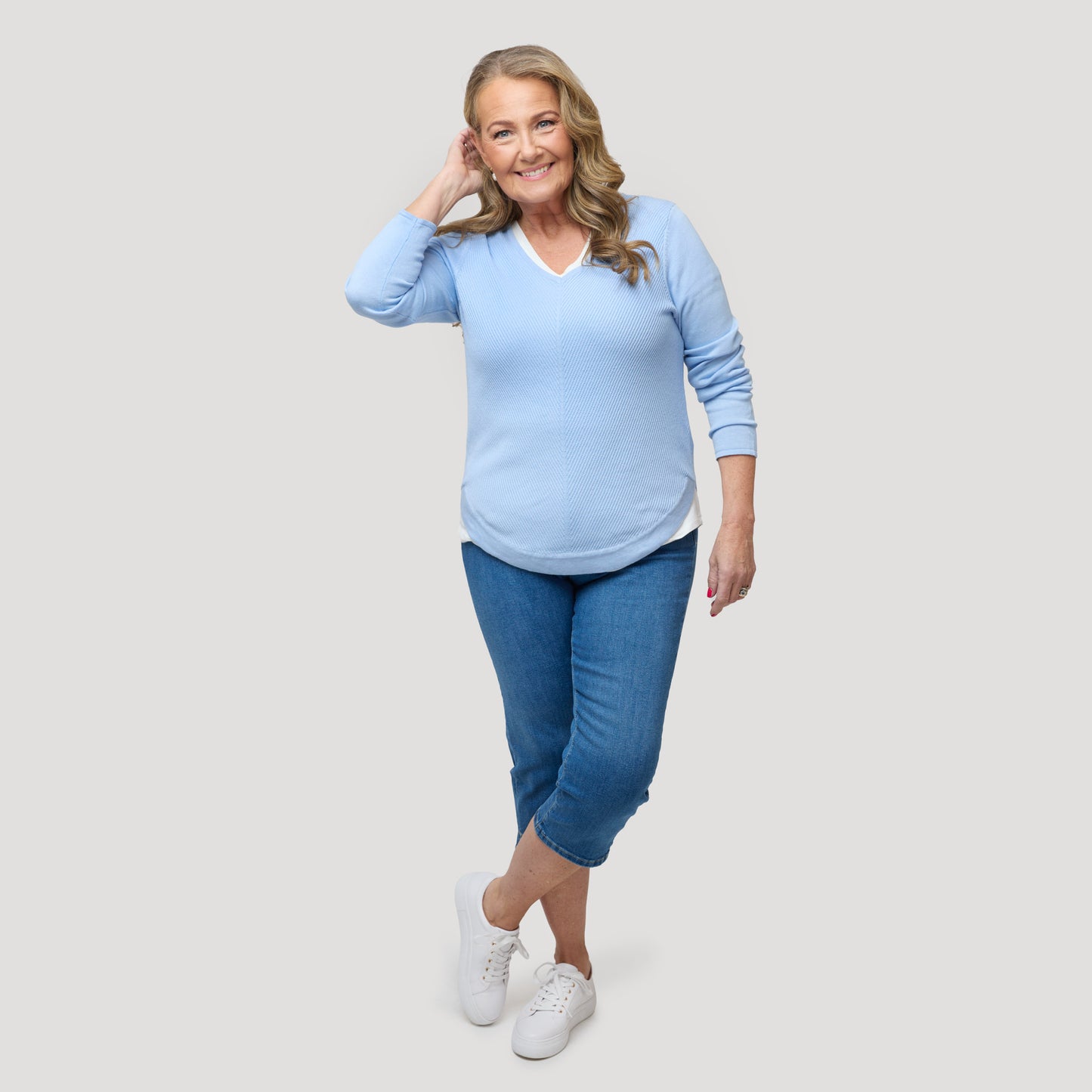Alice capribyxor - Blå