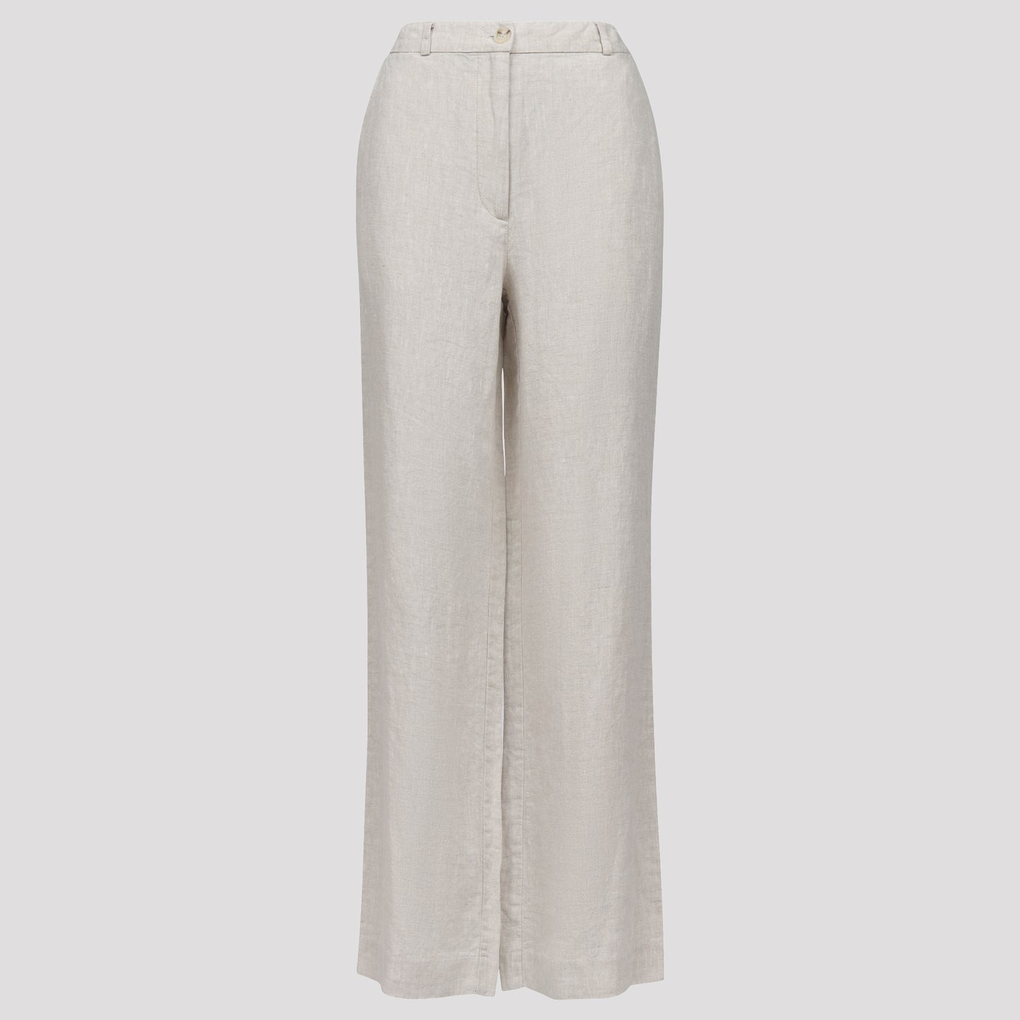 Emily pellavahousut suorat resorilla - beige