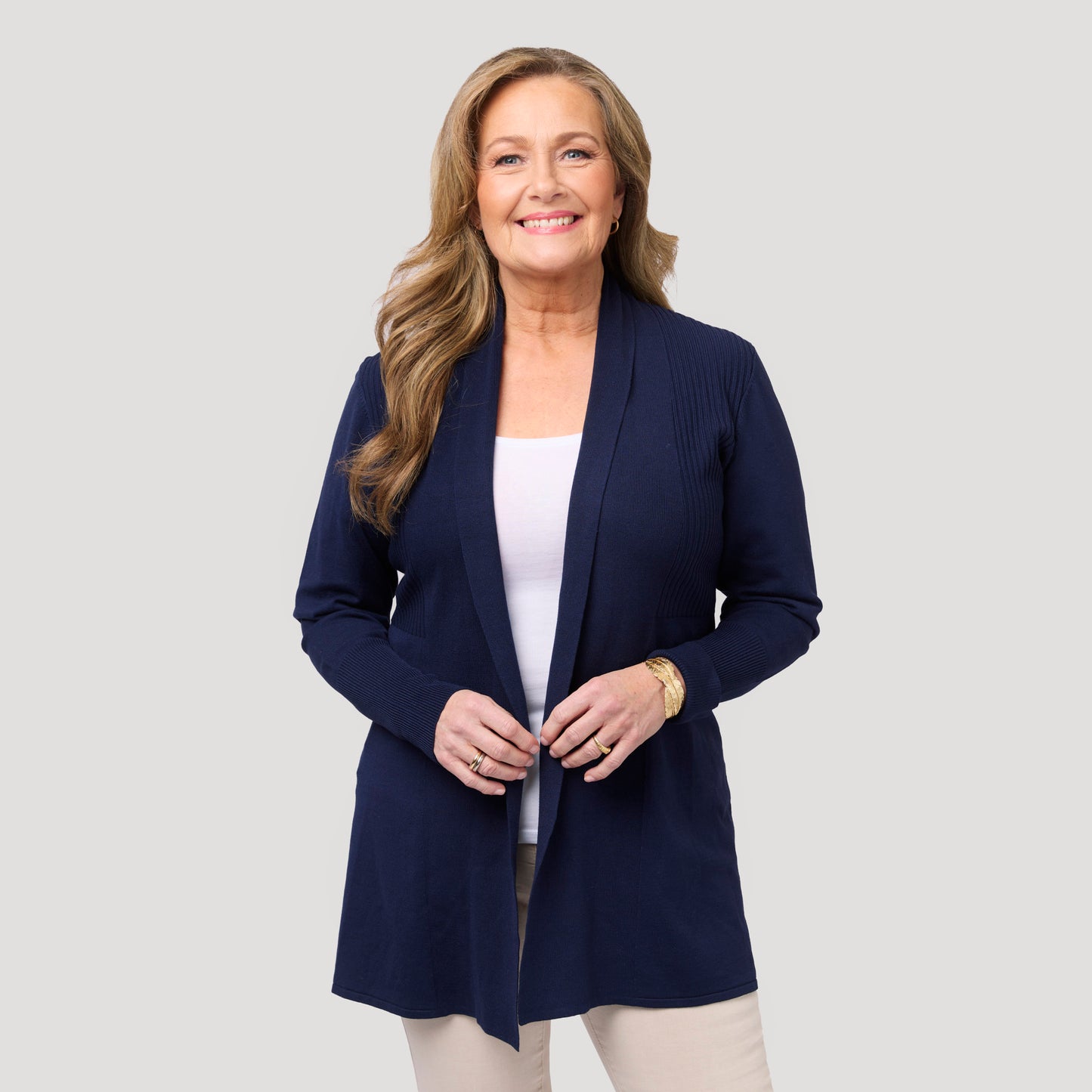 Evelyn neuletakki - tummansininen