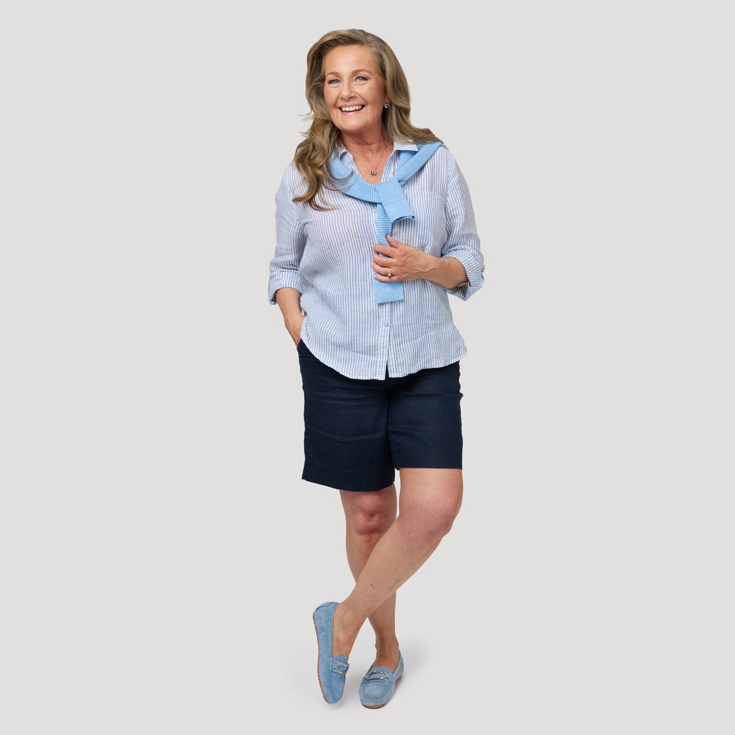 Louise pellavapaita -Raidallinen