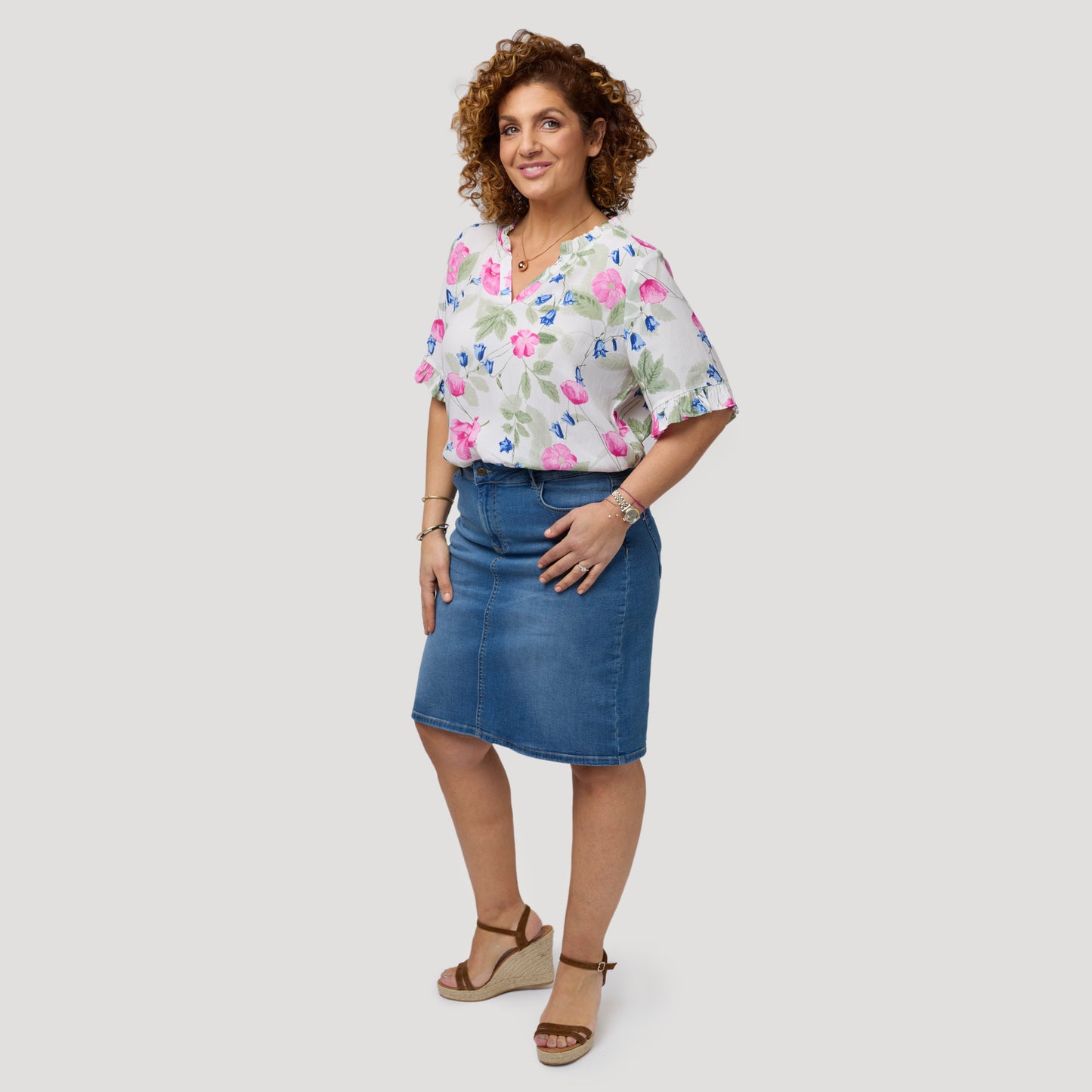 Mia blus - Blommig