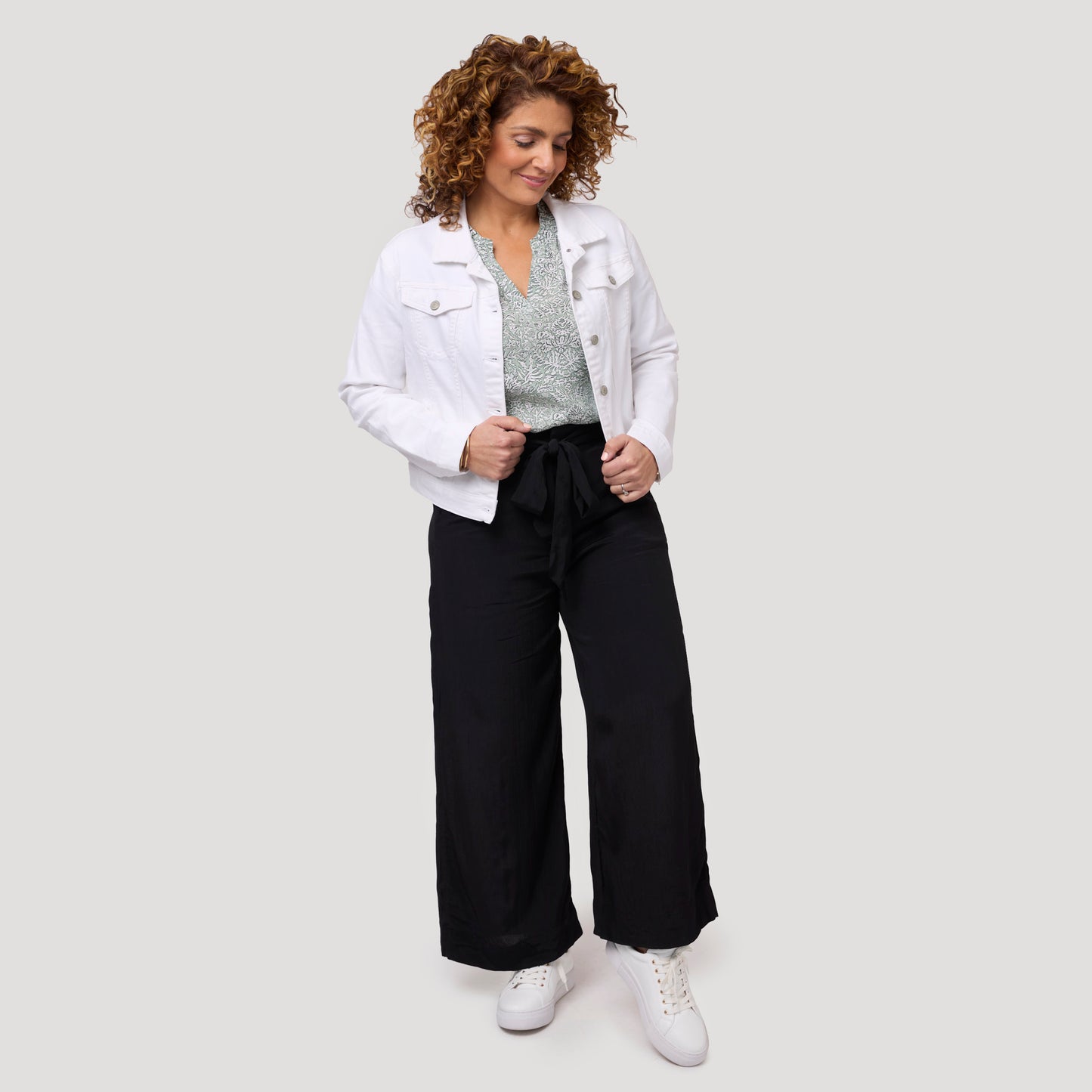 Monica jeansjacka - Vit