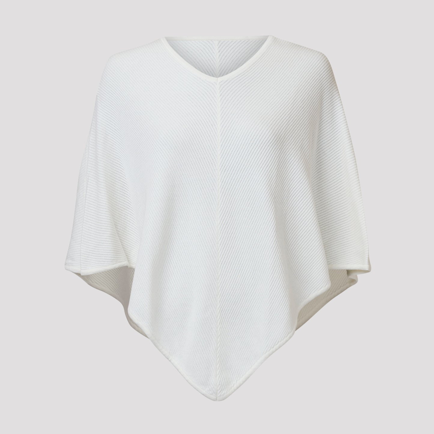 Pia-poncho - Luonnonvalkoinen