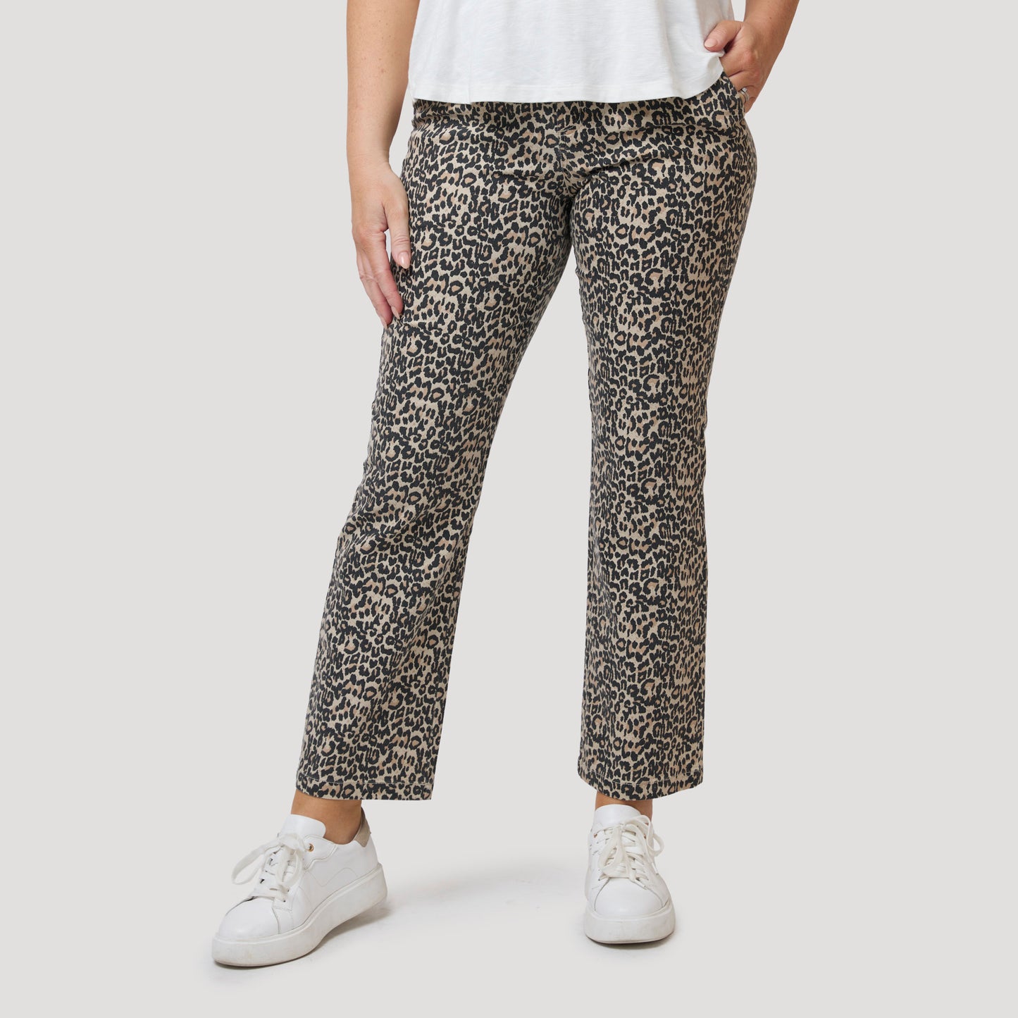 Shiela suorat housut - Leopard