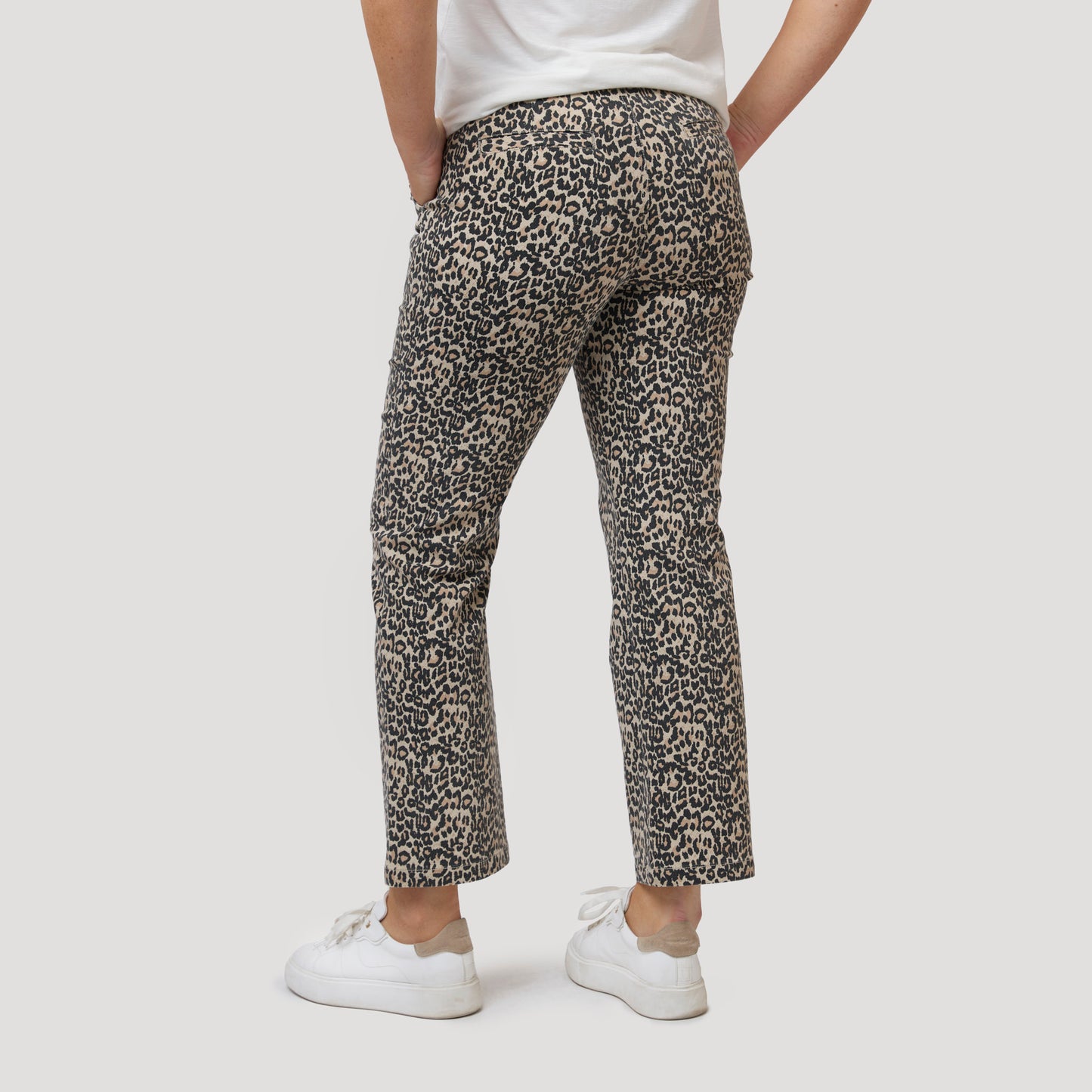 Shiela suorat housut - Leopard