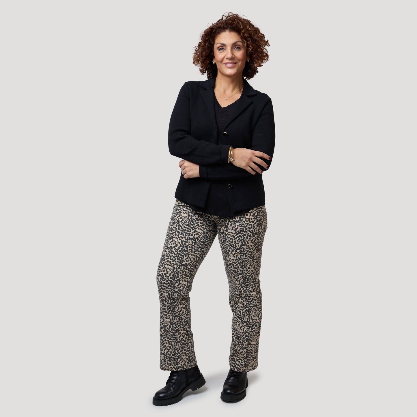 Shiela suorat housut - Leopard