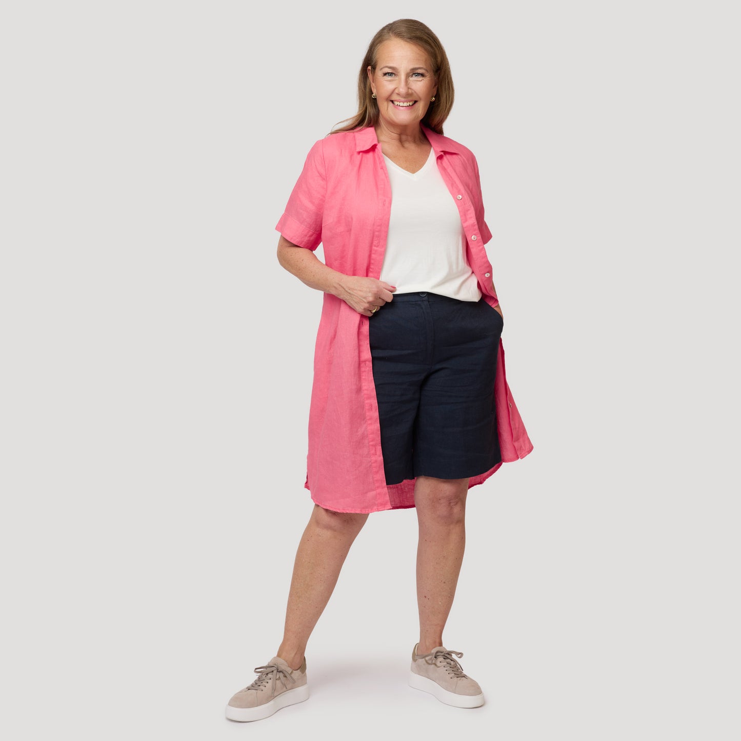 Embla pellavamekko - Coral