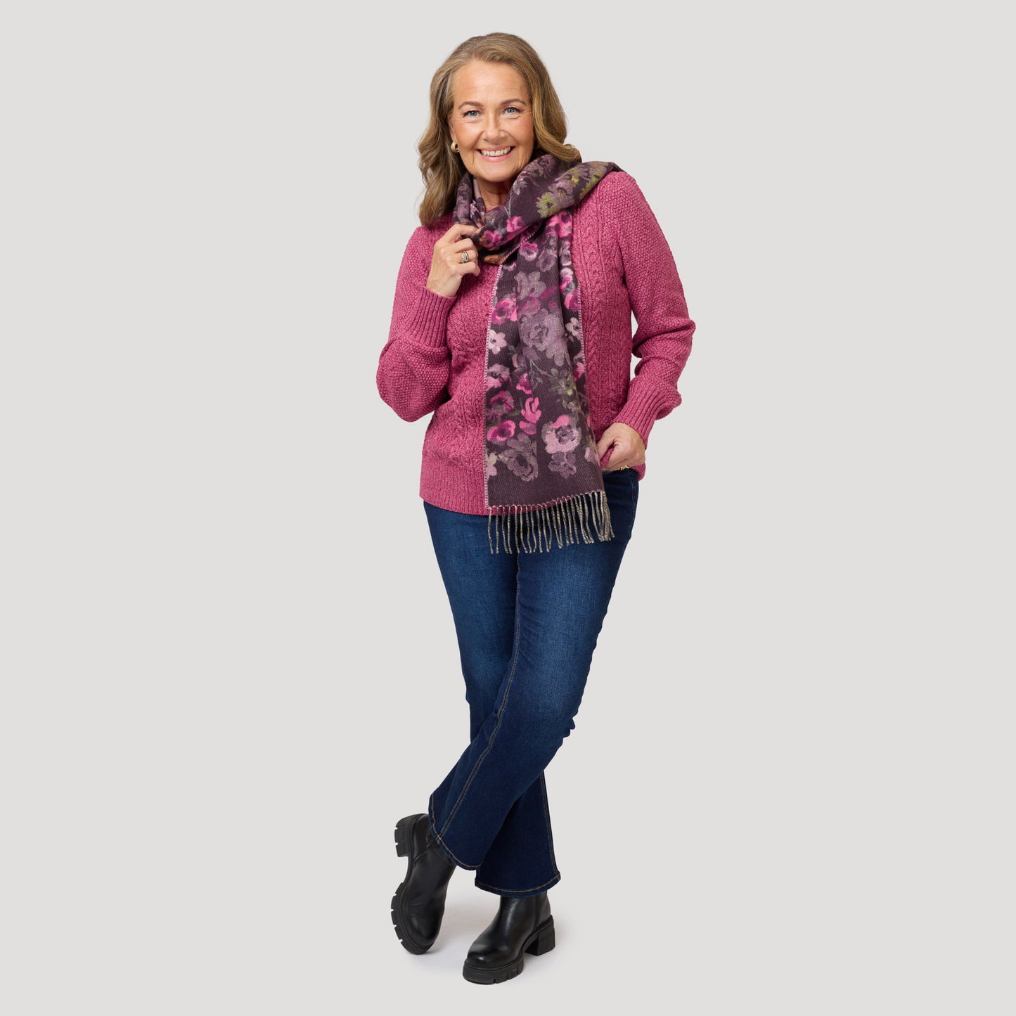 Julia halsduk - Vinröd