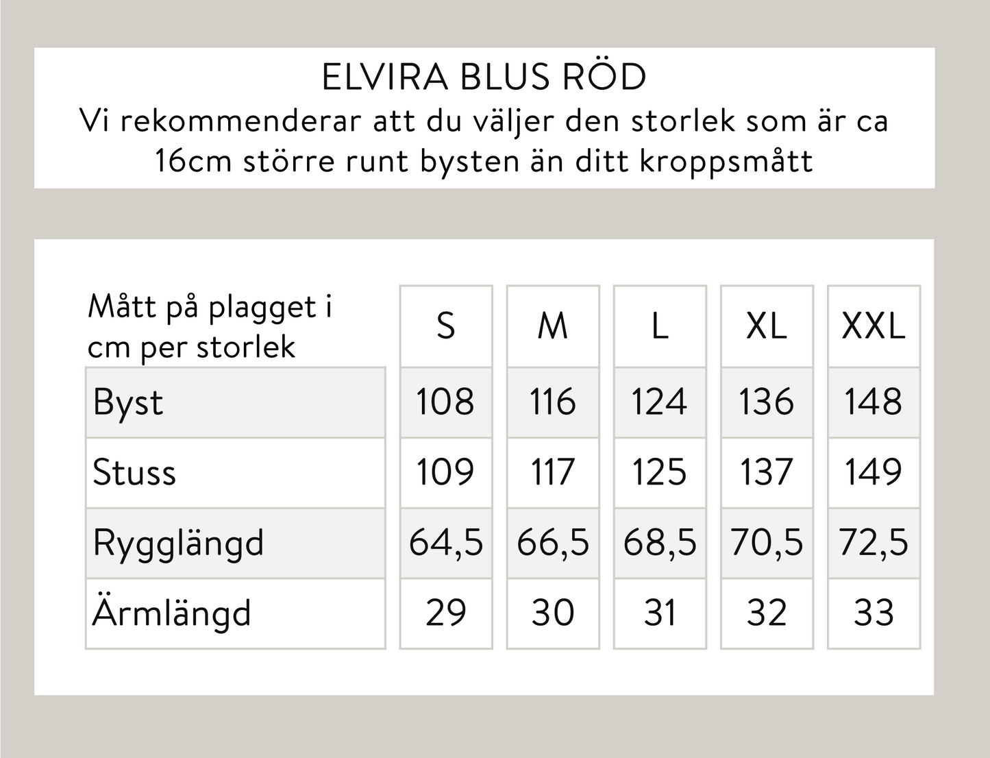Elvira blus - Röd