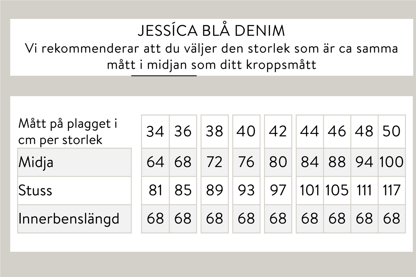 Jessica jeans - Ljusblå