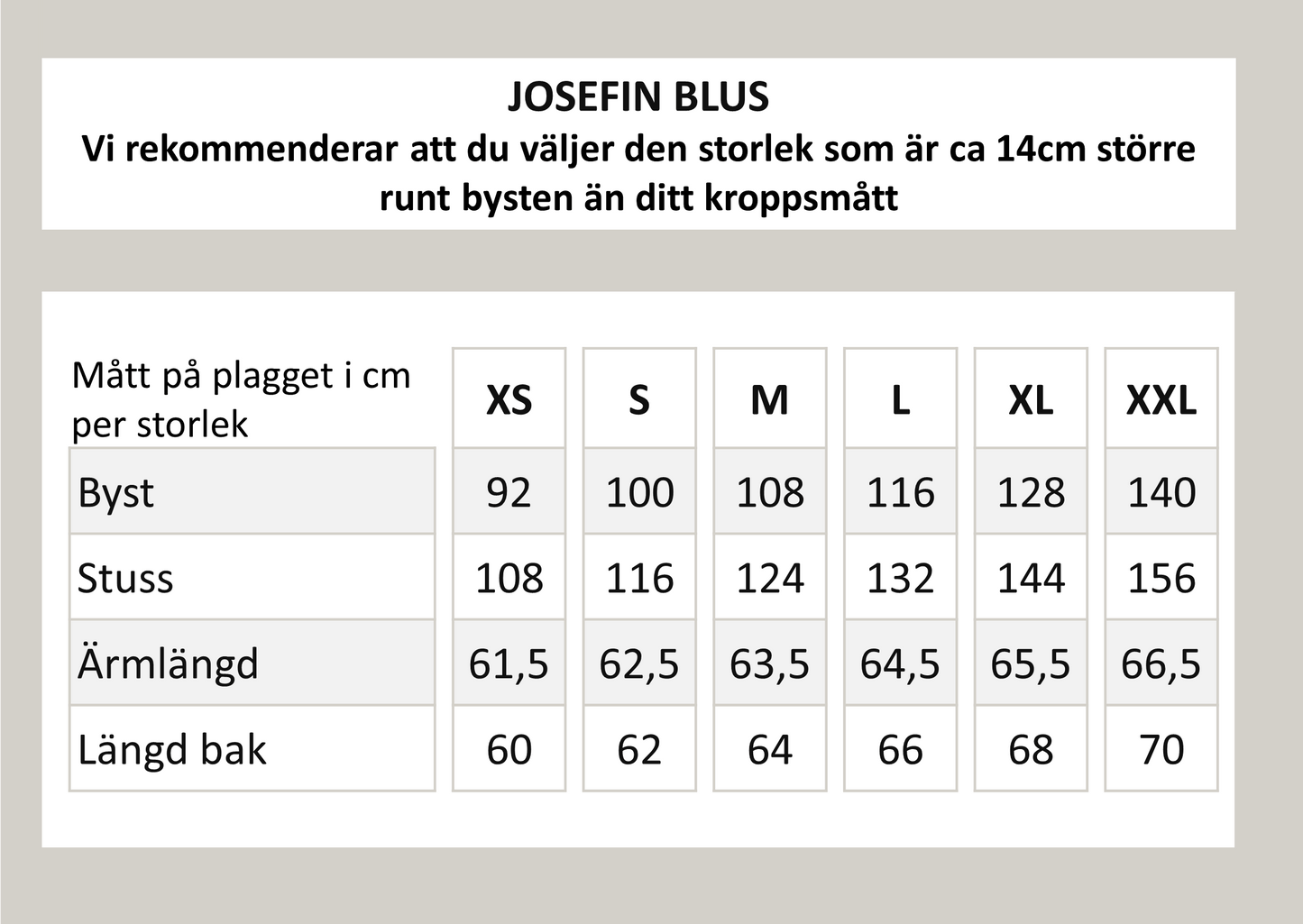 Josefin-pusero - Sininen