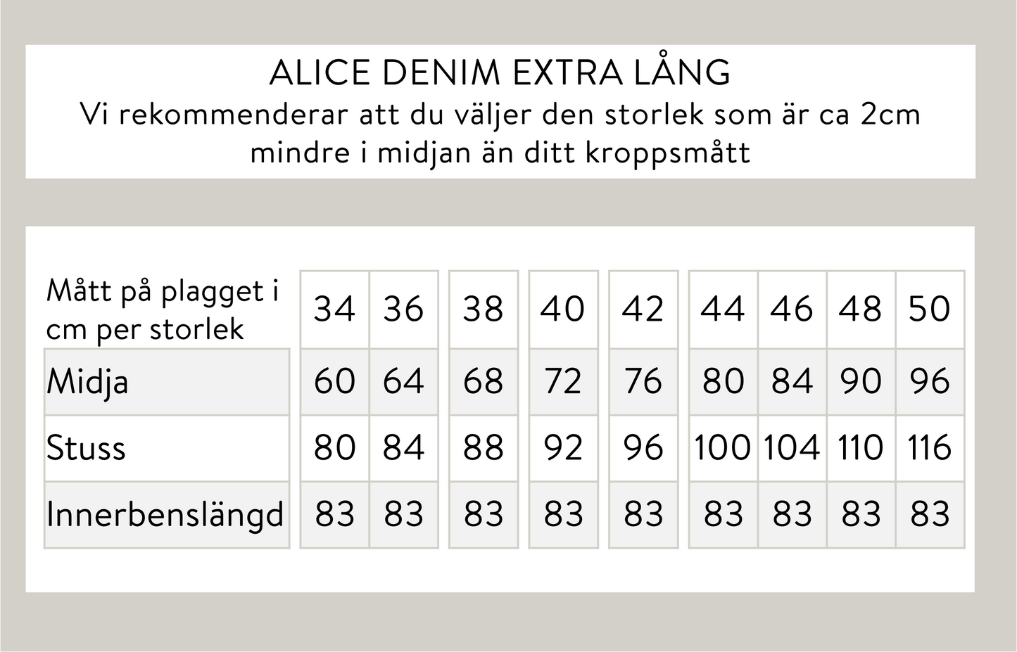 Alice denim extralång - Blå
