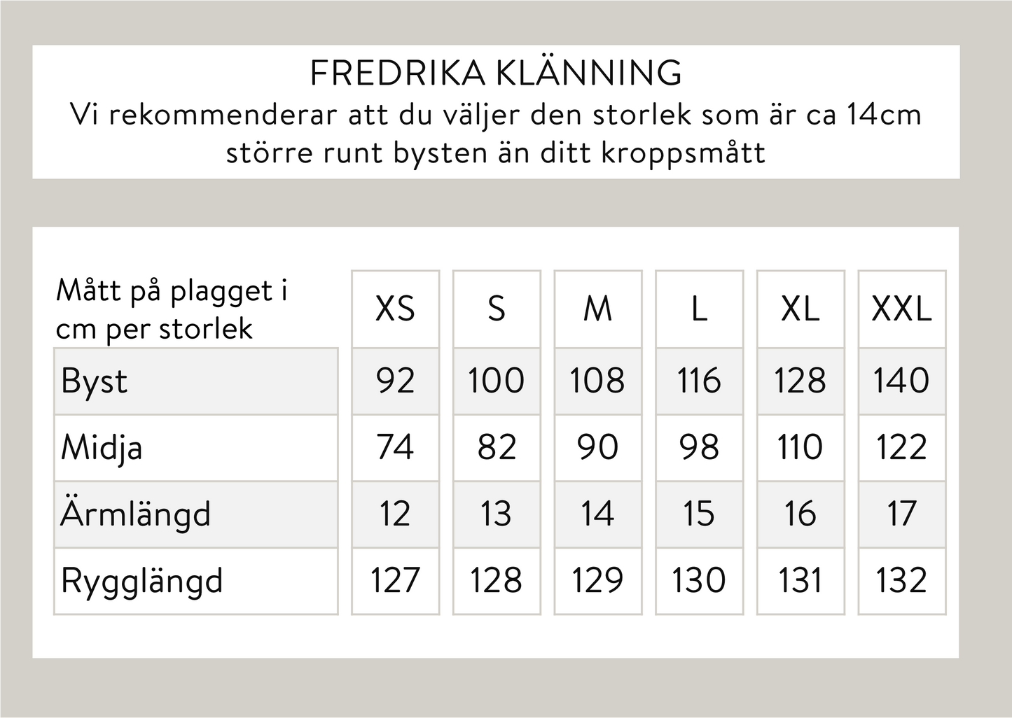 Fredrika mekko - musta