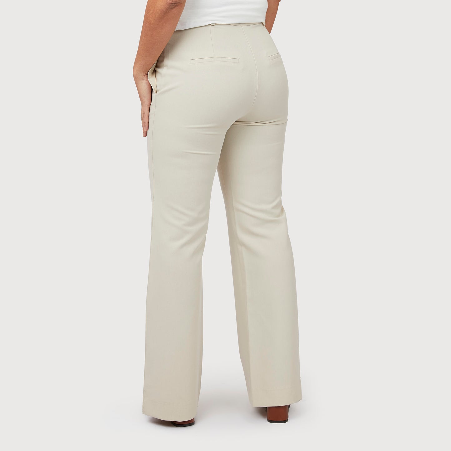 Callie bootcut housut - vaaleanbeige