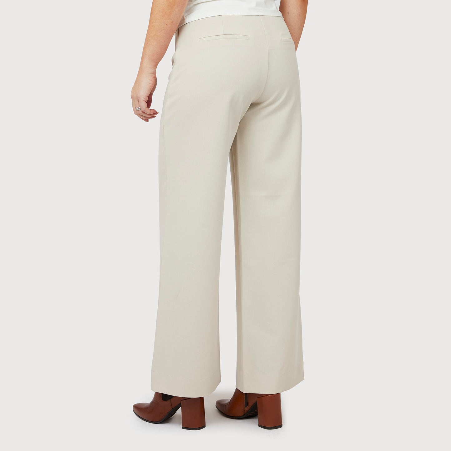 Callie leveät housut - vaaleanbeige