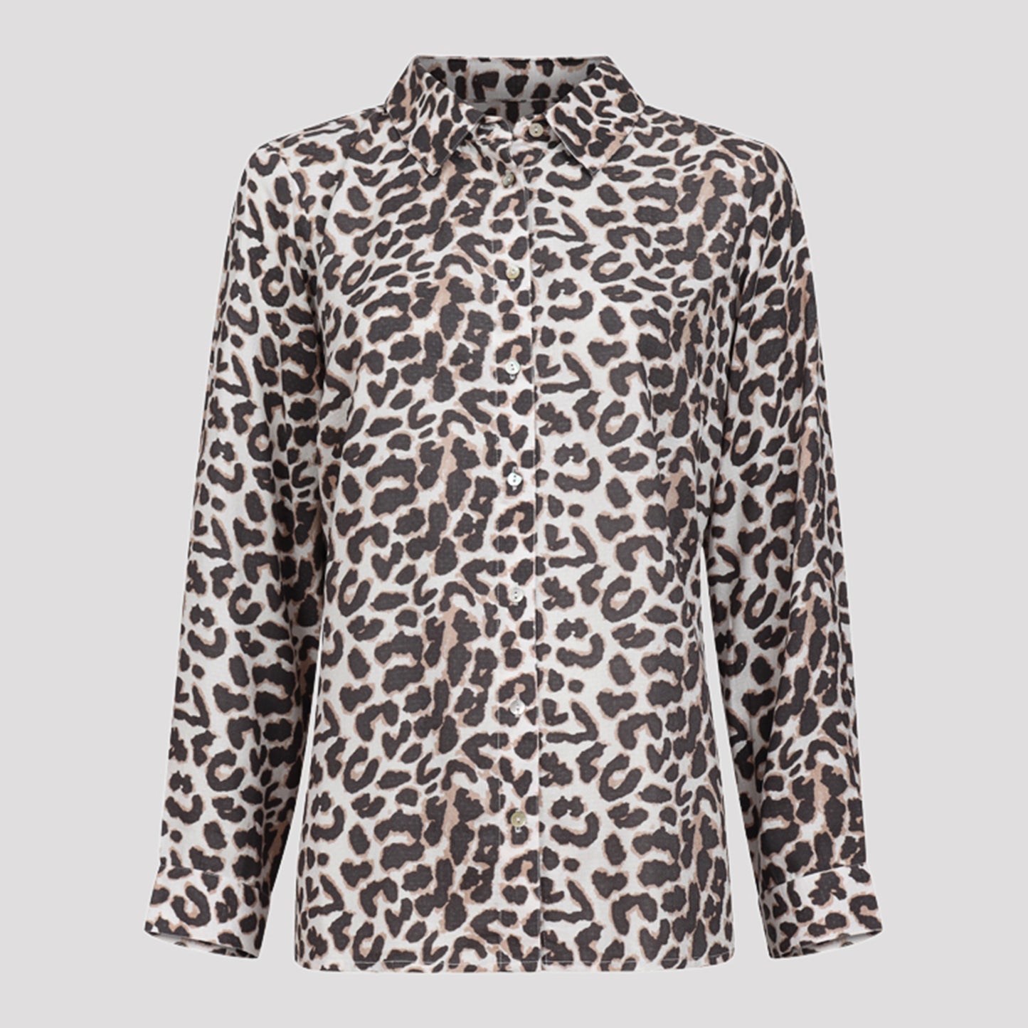 Nydia blus - Leopardmönstrad