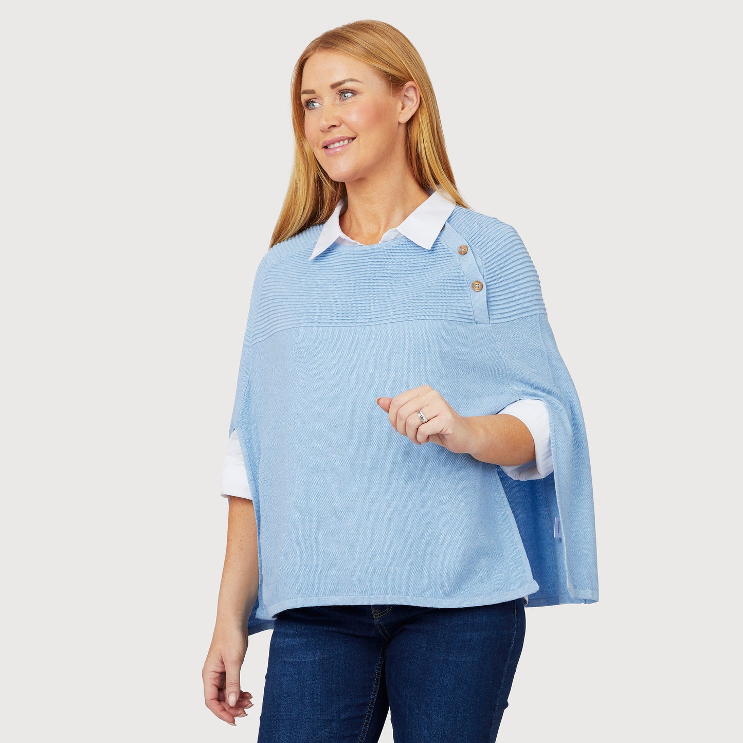 Petra poncho - Blå