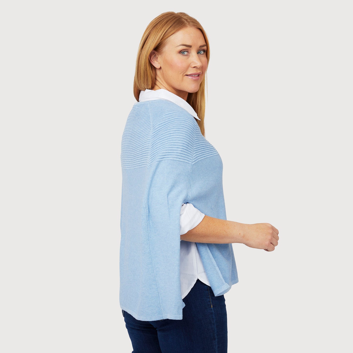 Petra poncho - sininen