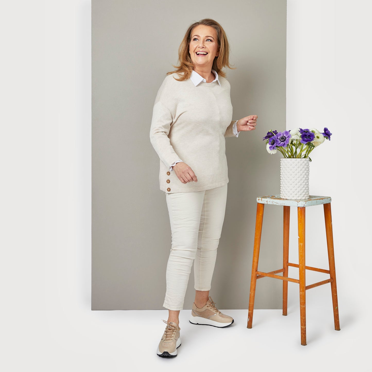 Rosita tröja - Ljusbeige