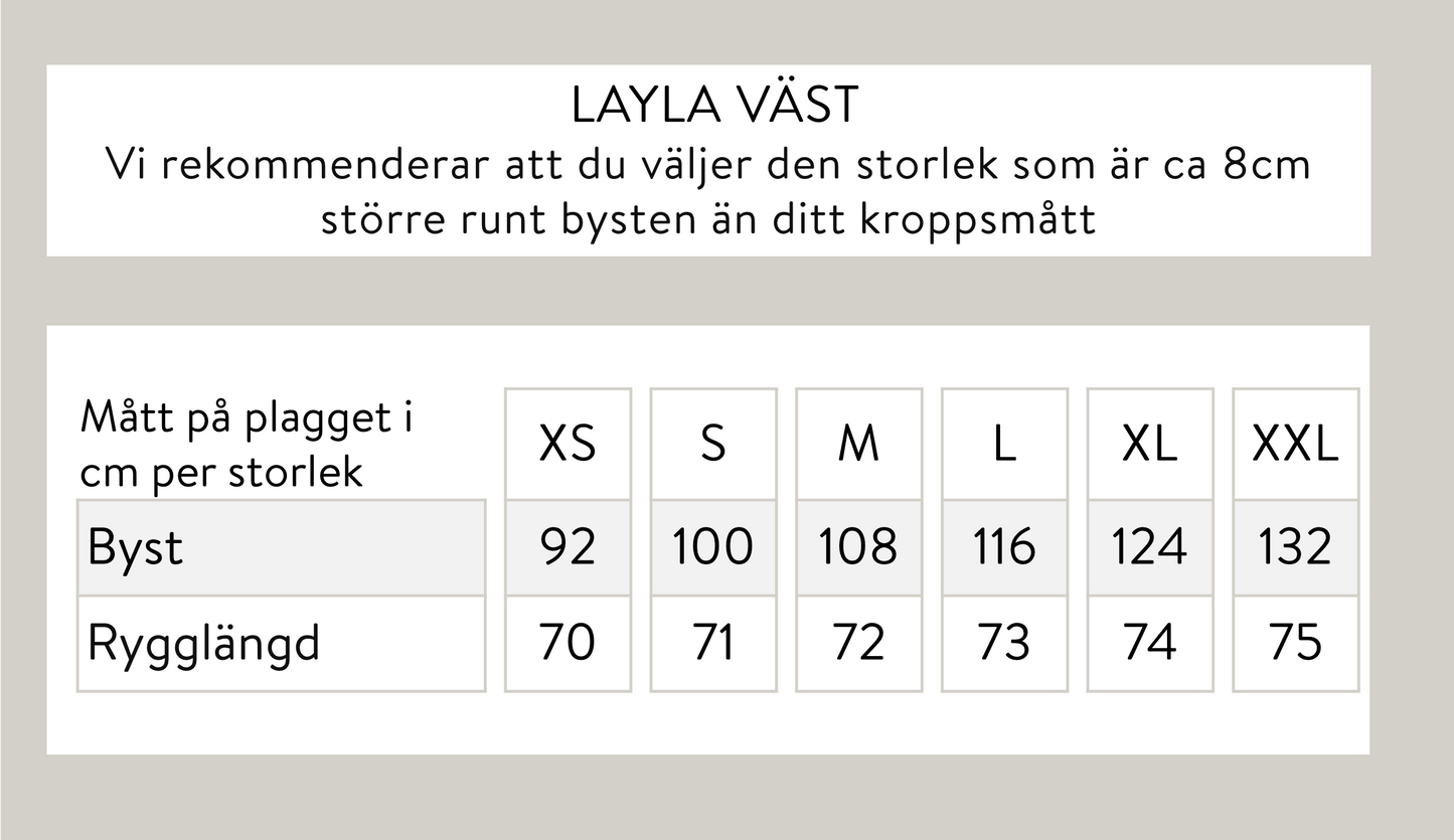 Layla väst - Brun