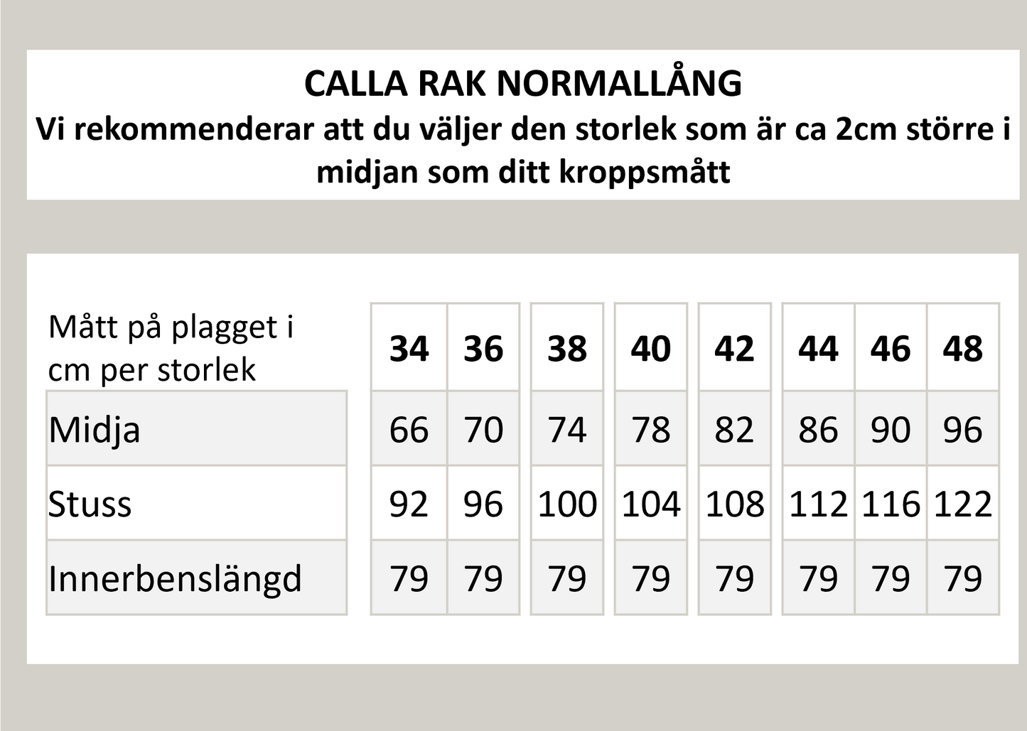 Calla-suorat housut - Musta