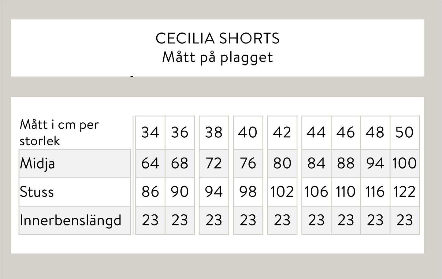 Cecilia shorts - Ljusbeige