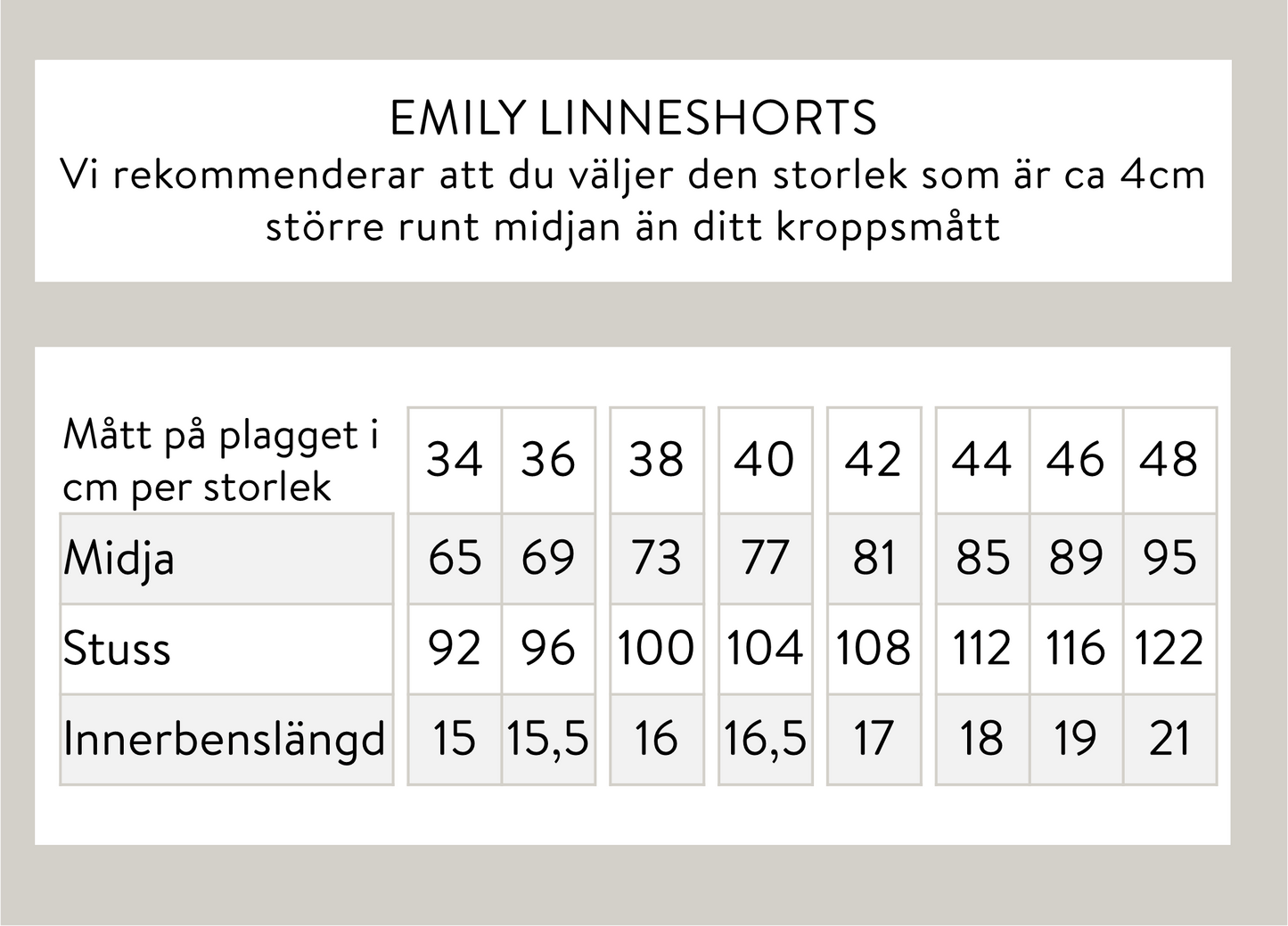 Emily linneshorts - Grön