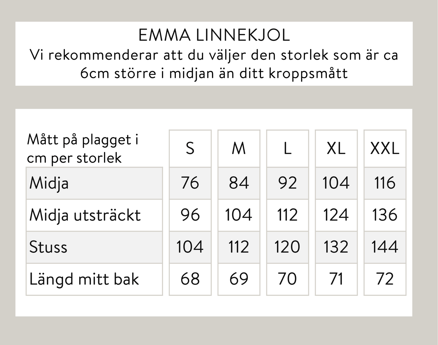 Emma linnekjol - Svart