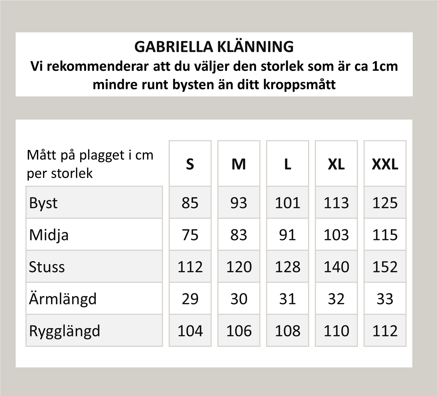 Gabriella-mekko - Musta
