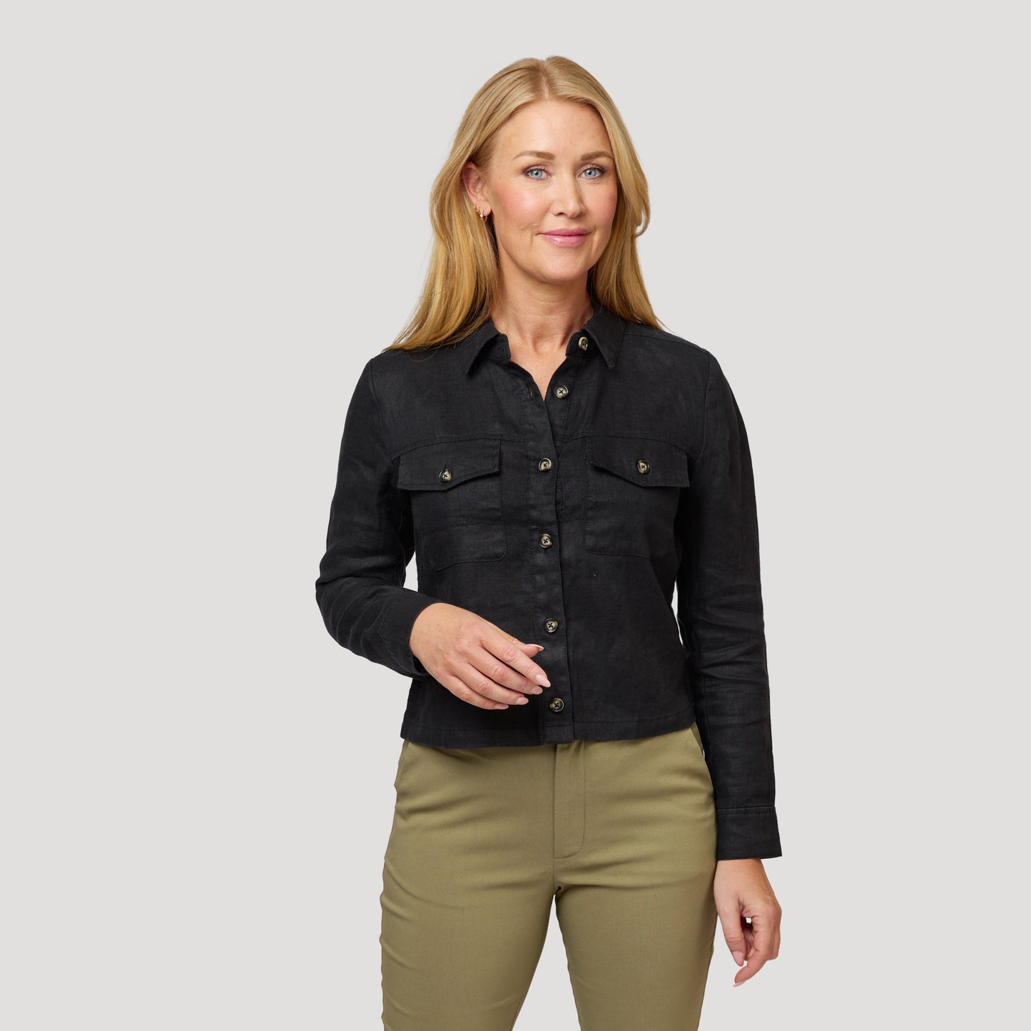 Emily-pellavatakki – musta