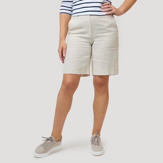 Emily pellavashortsit - vaaleanbeige