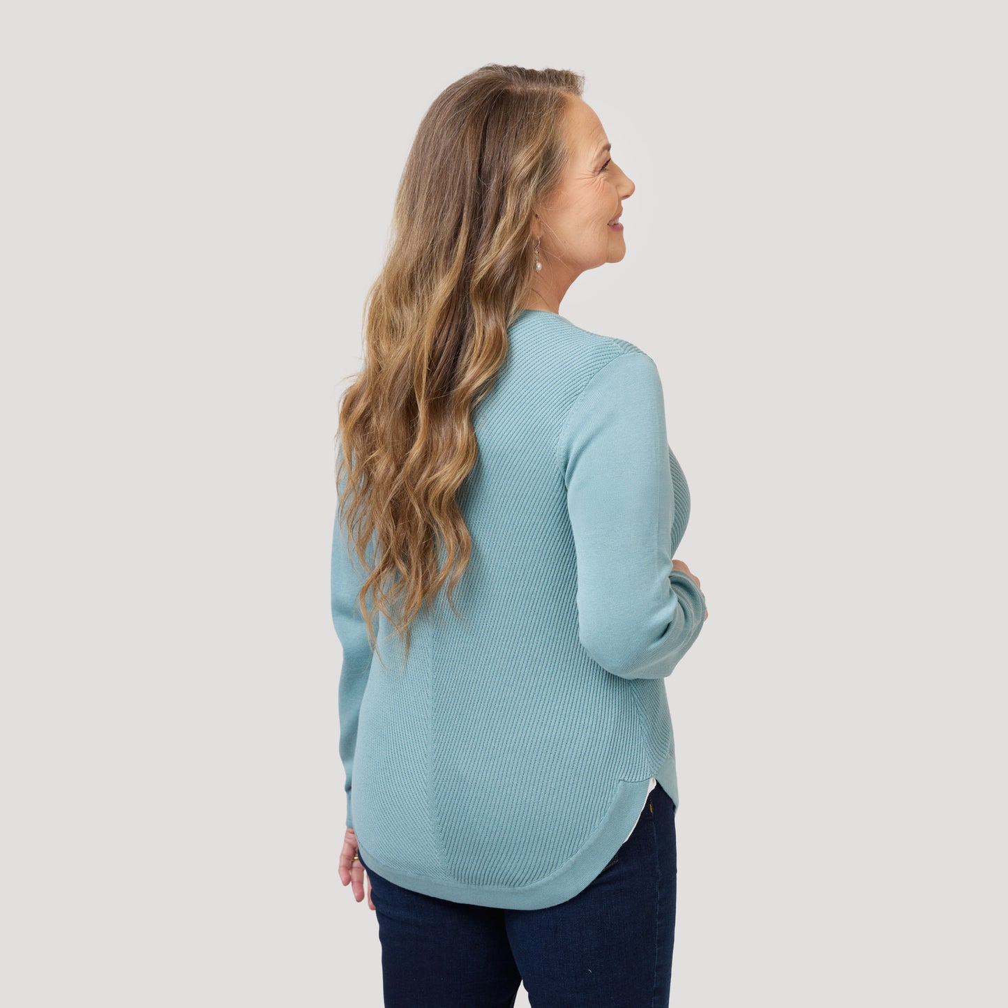 Ines-neulepusero - Turkoosi