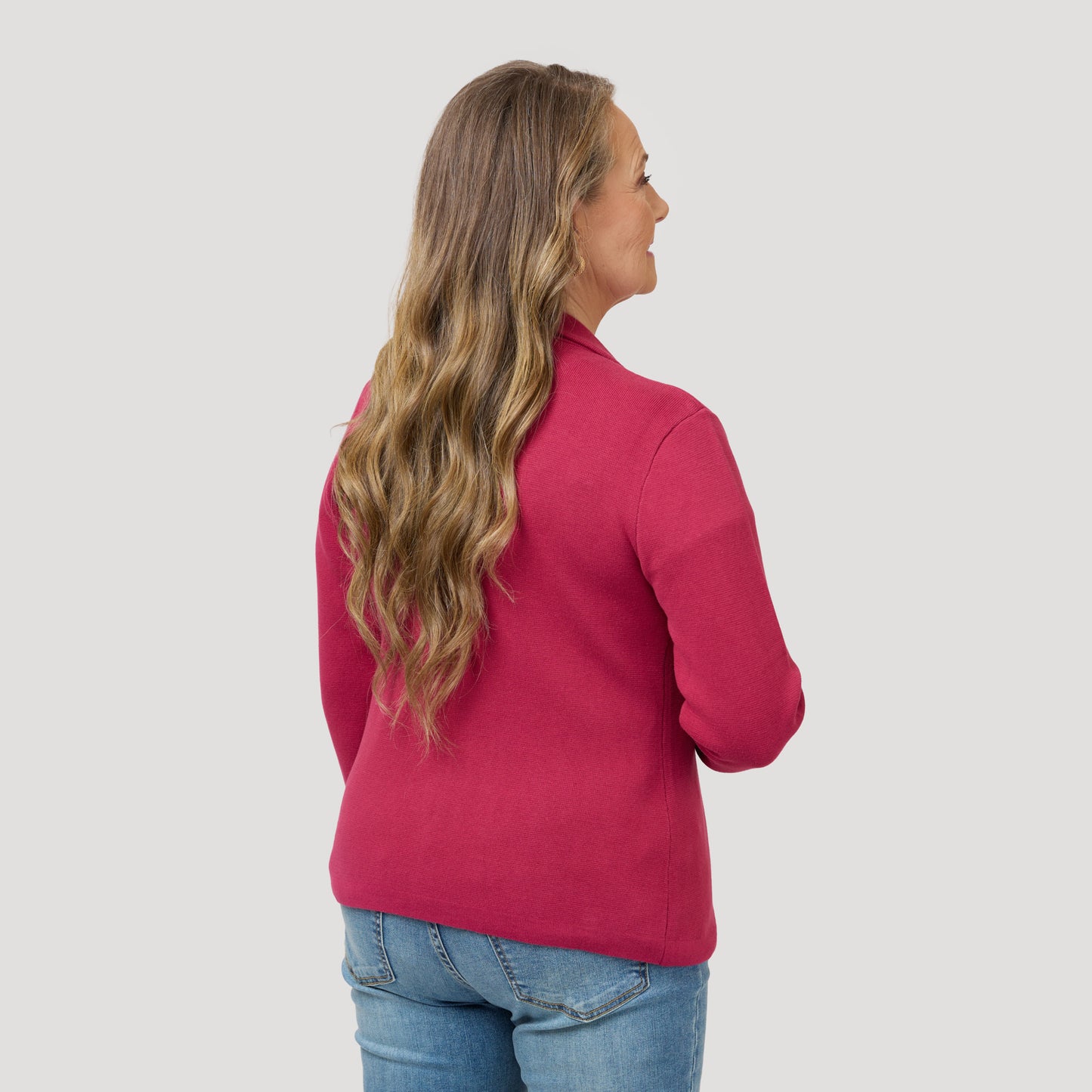 Jackie-neuletakki - Vadelmanpunainen