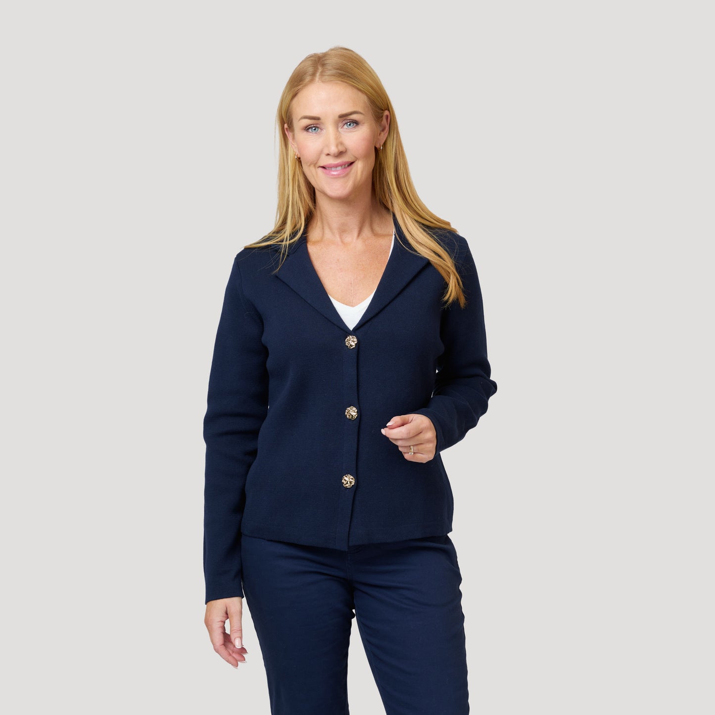 Jackie neuletakki - tummansininen