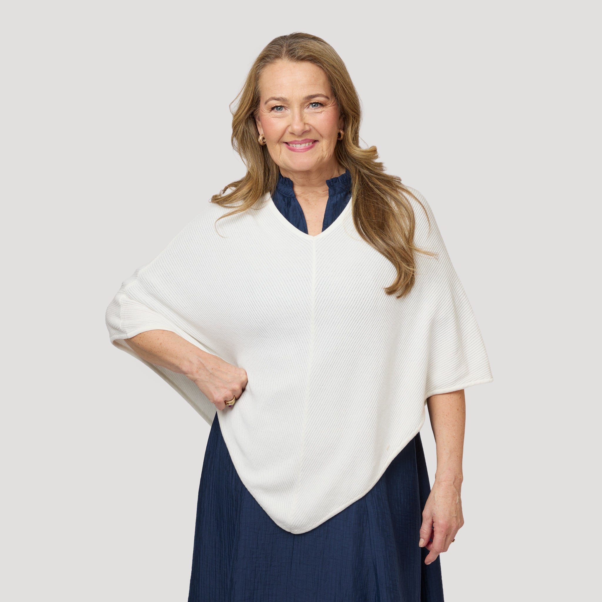 Pia poncho - Offwhite