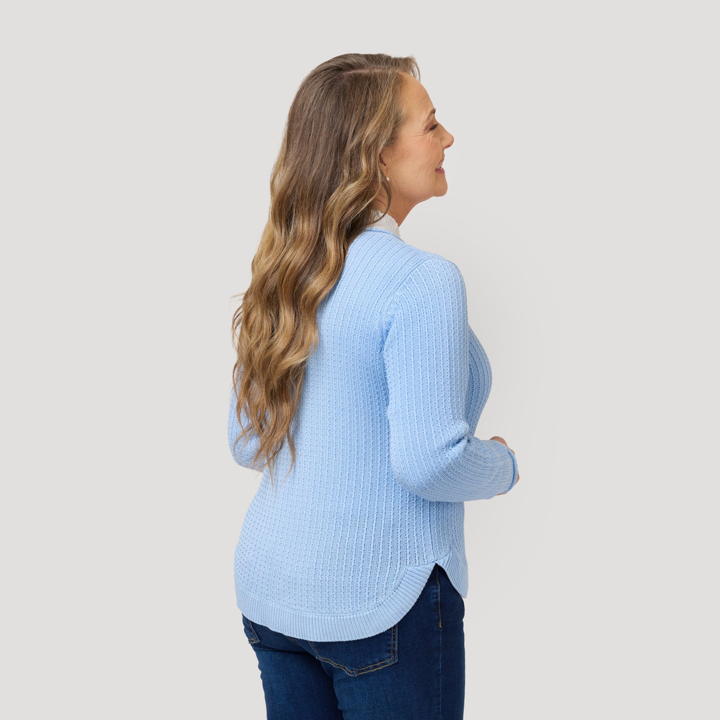 Rachel-neulepusero - Vaaleansininen