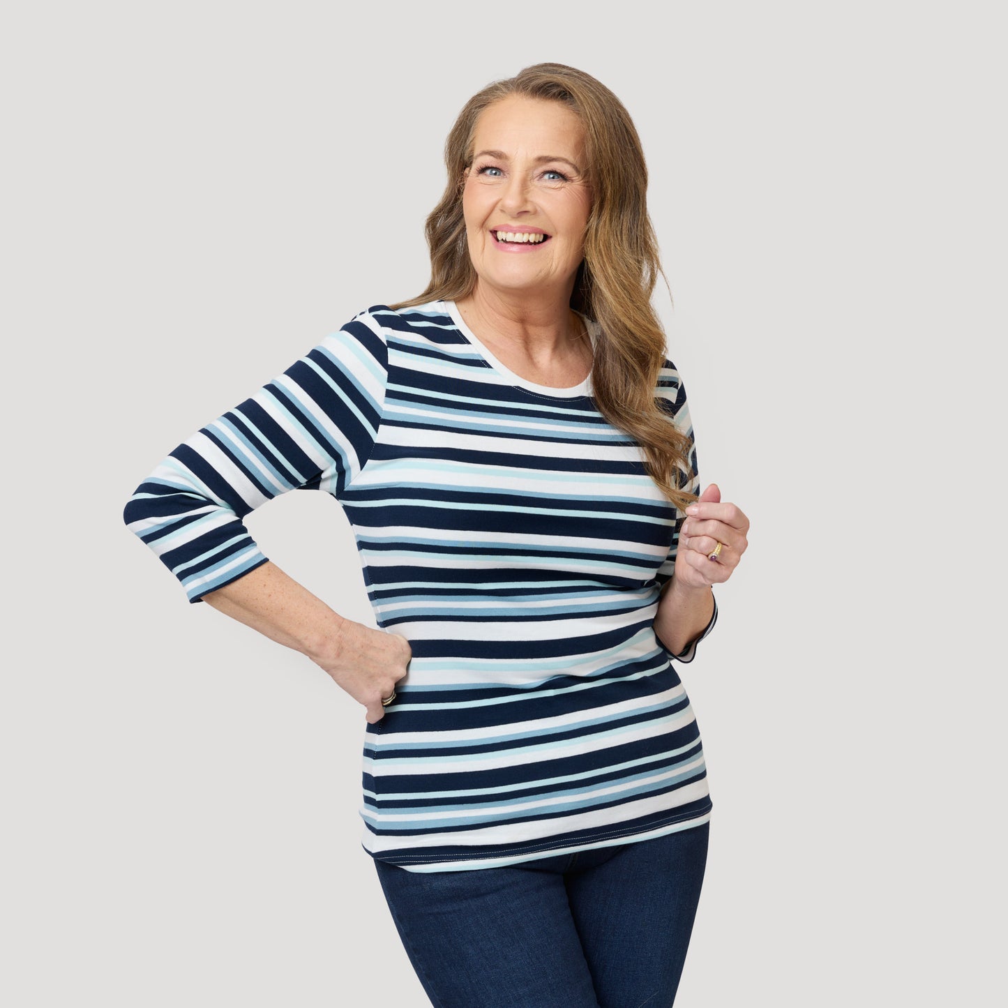 Rita-toppi - Turkoosi moniraita