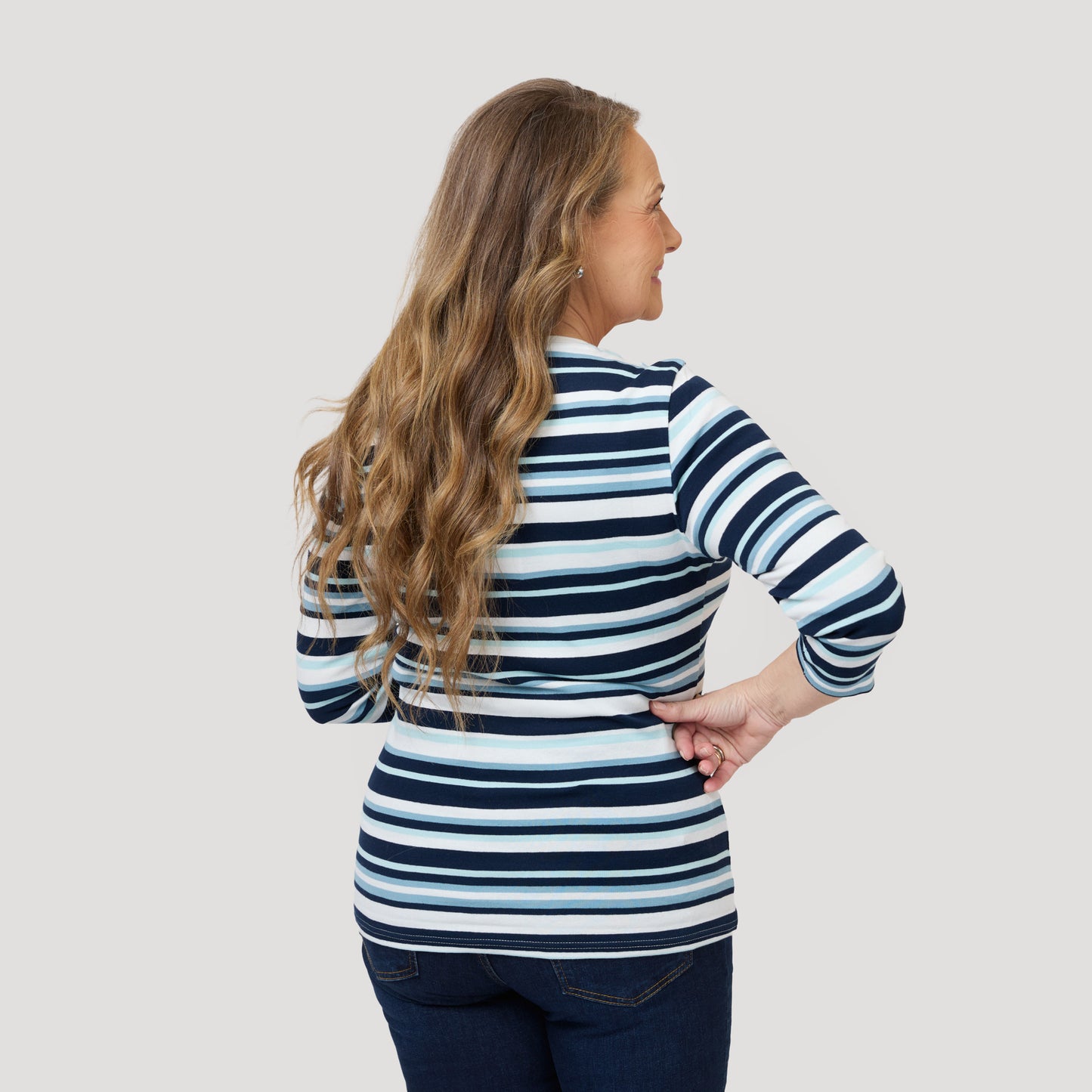 Rita-toppi - Turkoosi moniraita