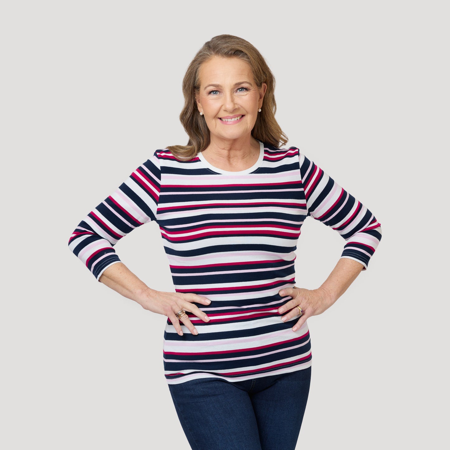 Rita-toppi - Vadelmanpunainen moniraita