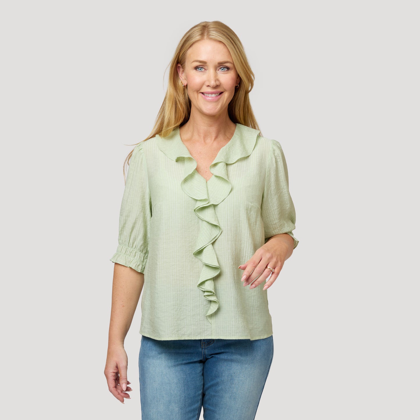 Viola blus - Ljusgrön