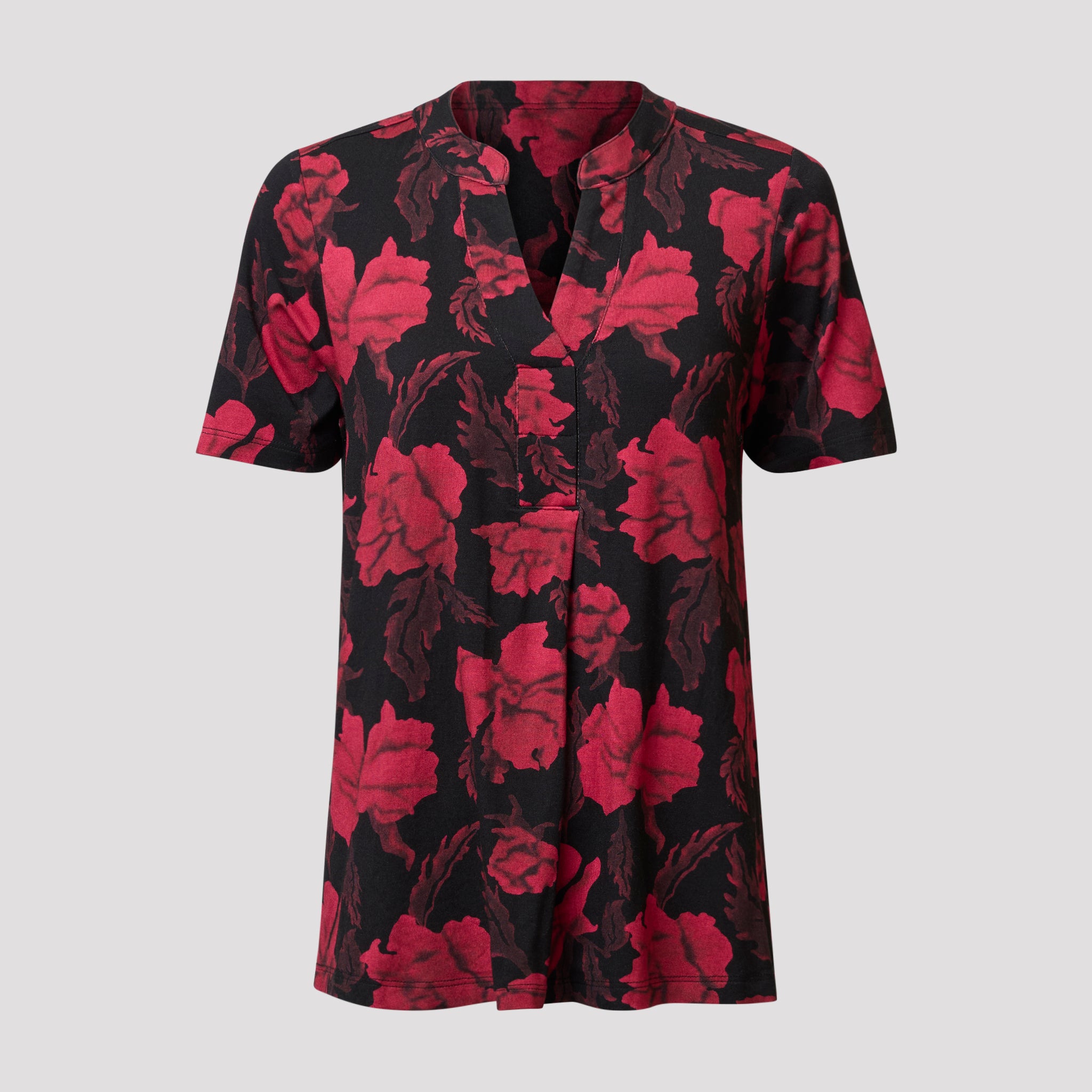 Ylva topp - Svart blommig