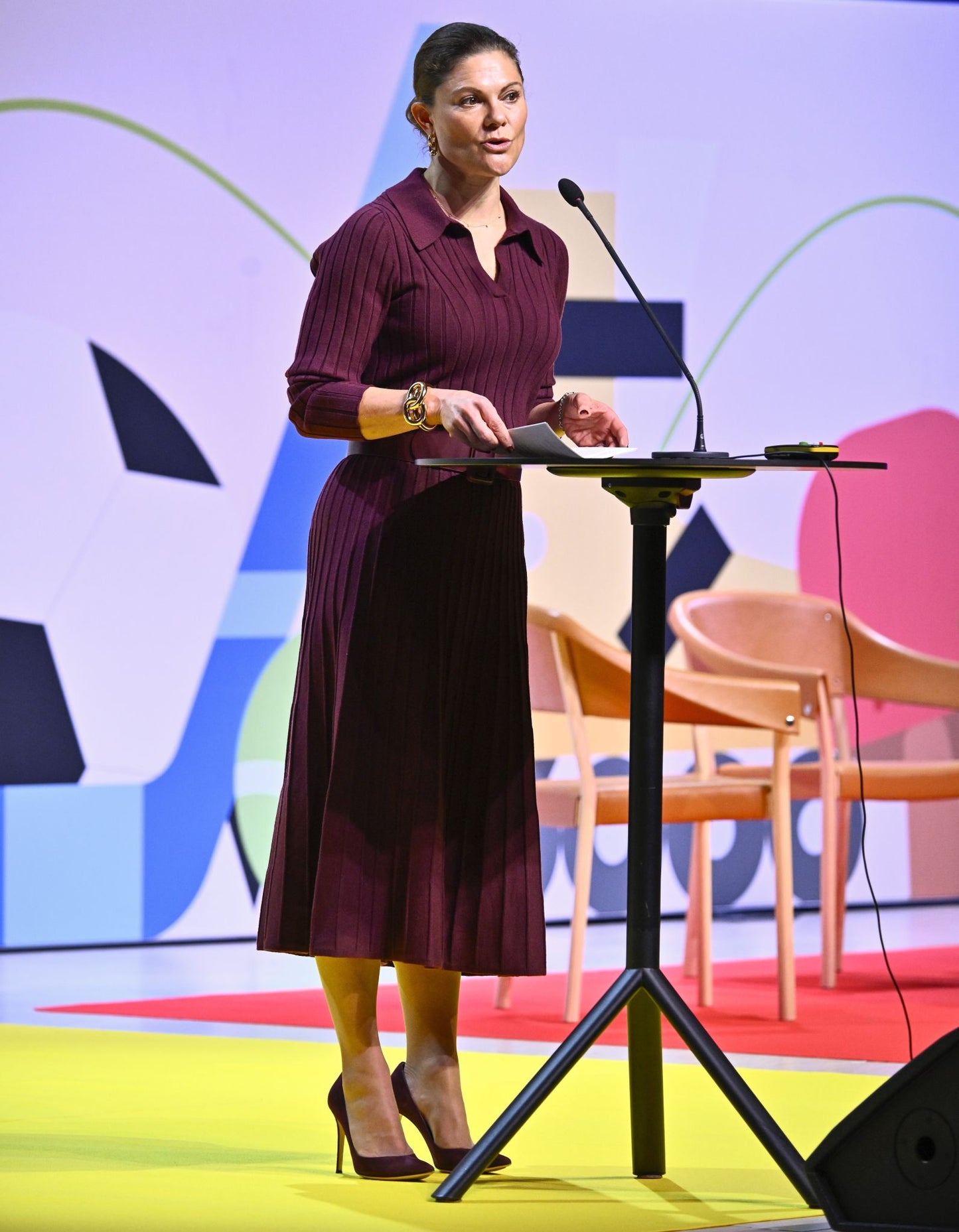 Tina kjol - Vinröd