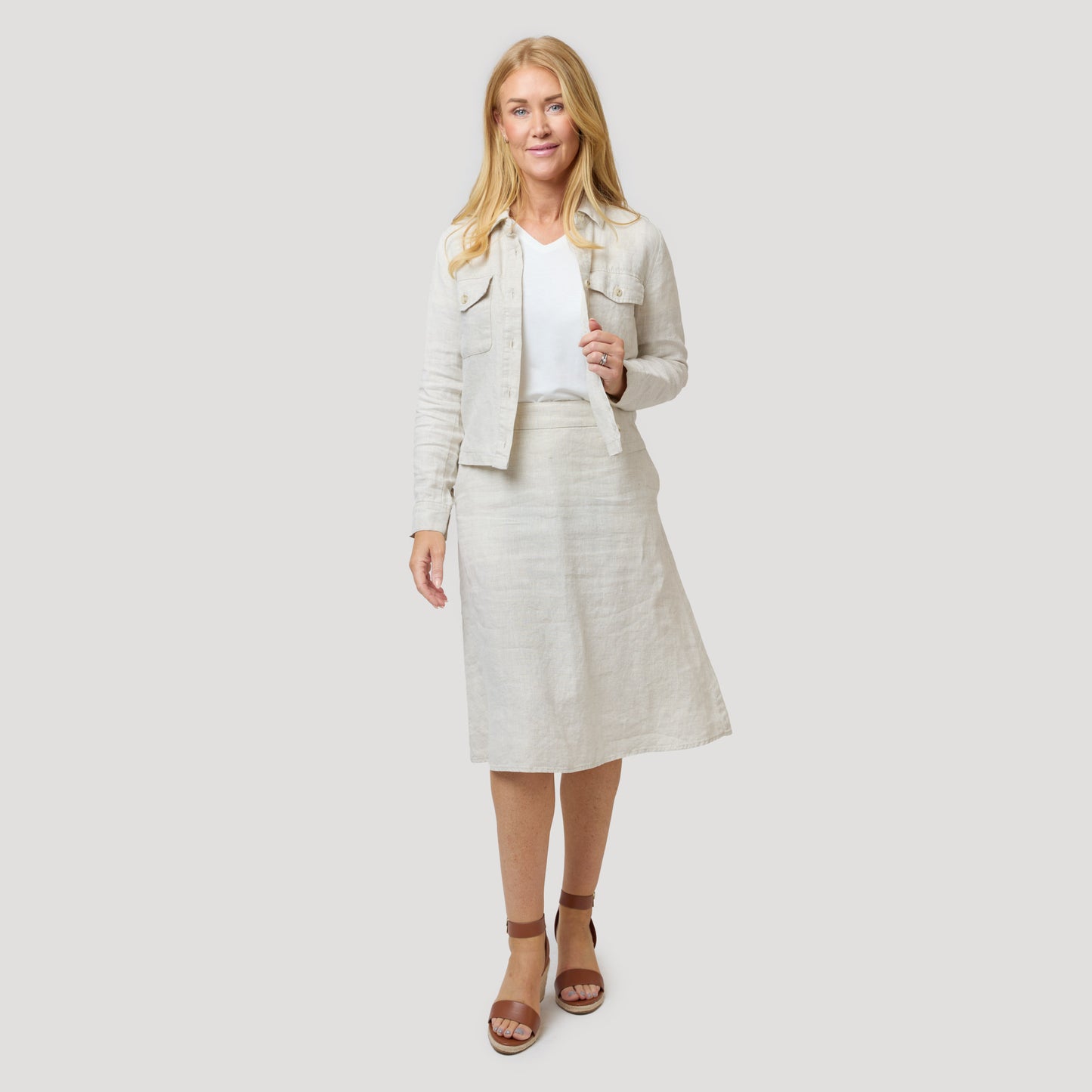 Emily pellavatakki - Vaalea beige