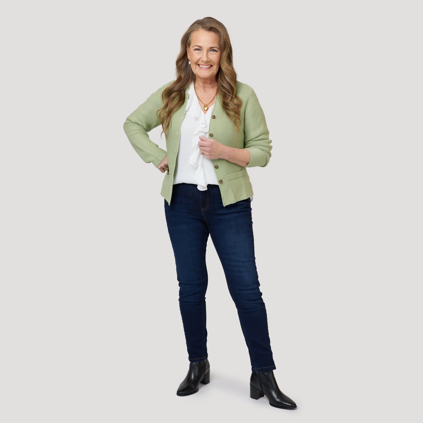 Francine cardigan - Ljusgrön