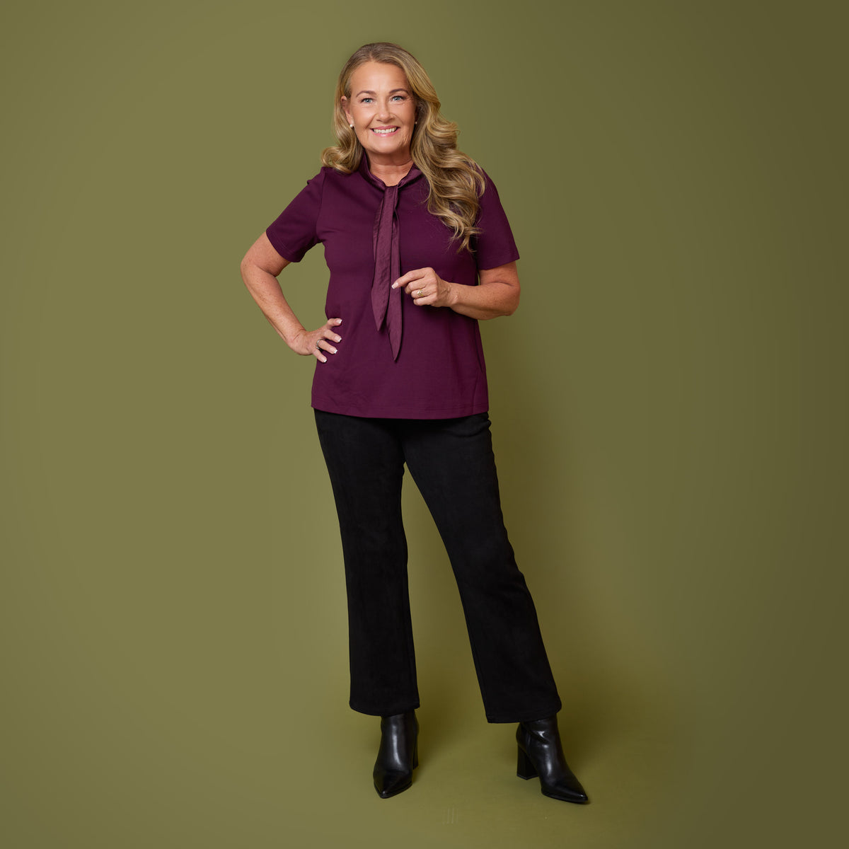 Jenna topp - Plommon