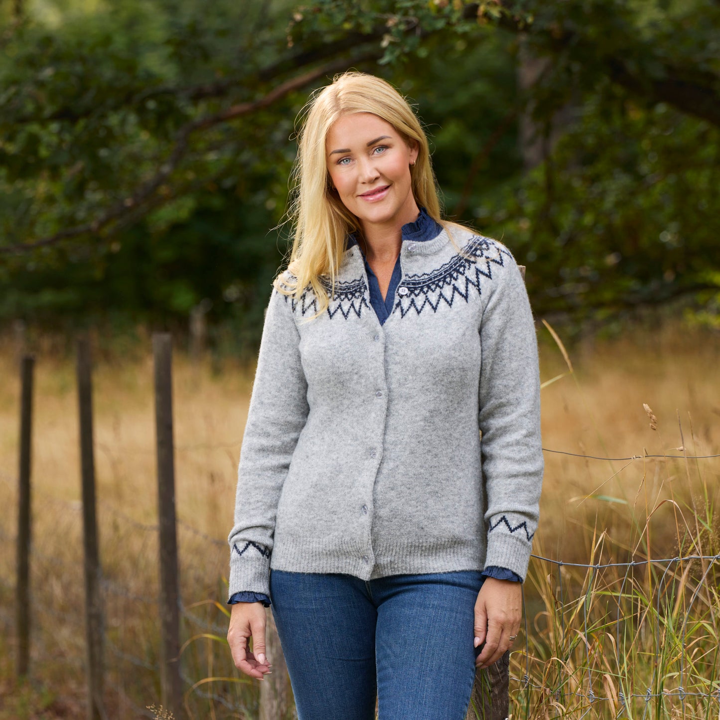 Freja cardigan - Grå