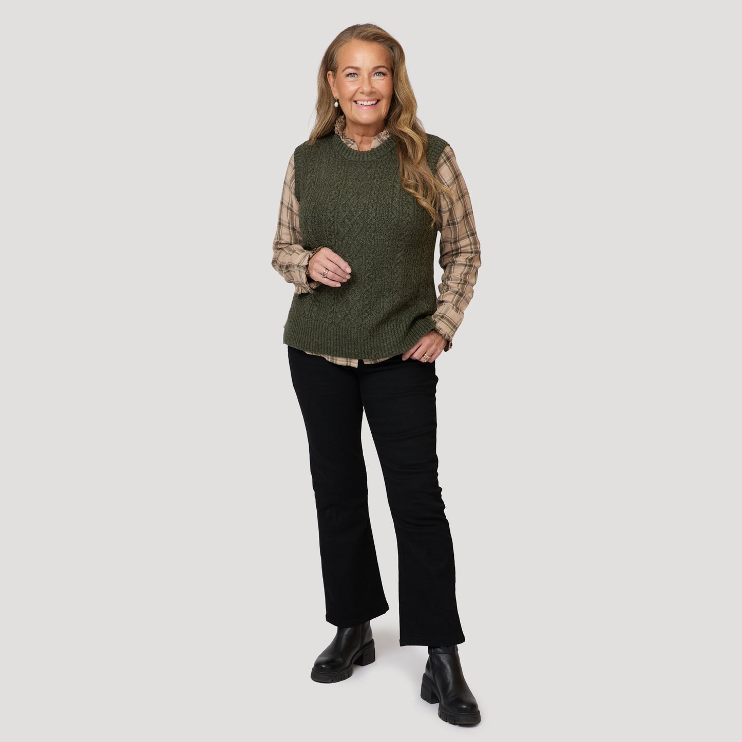 Vera-liivi - Tummanvihreä