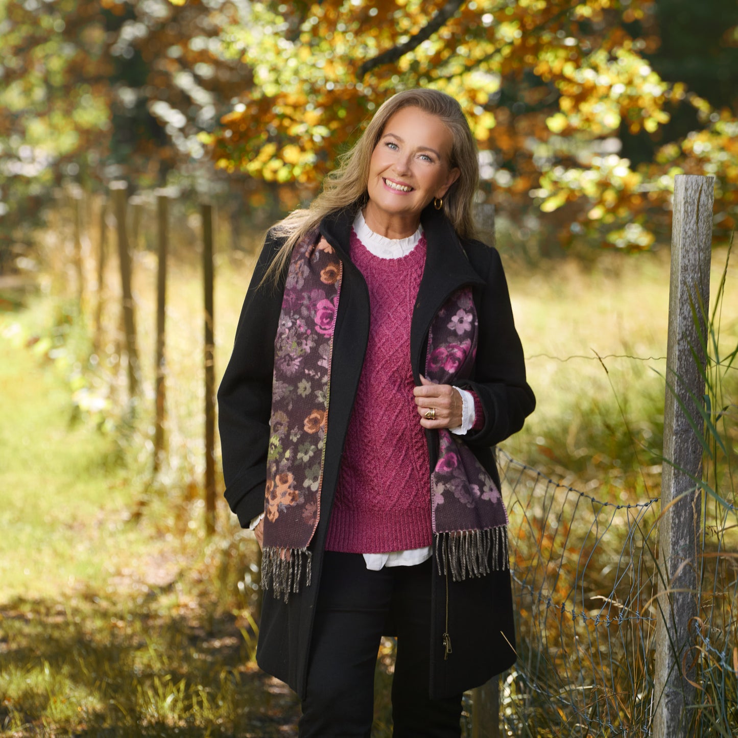 Julia halsduk - Vinröd