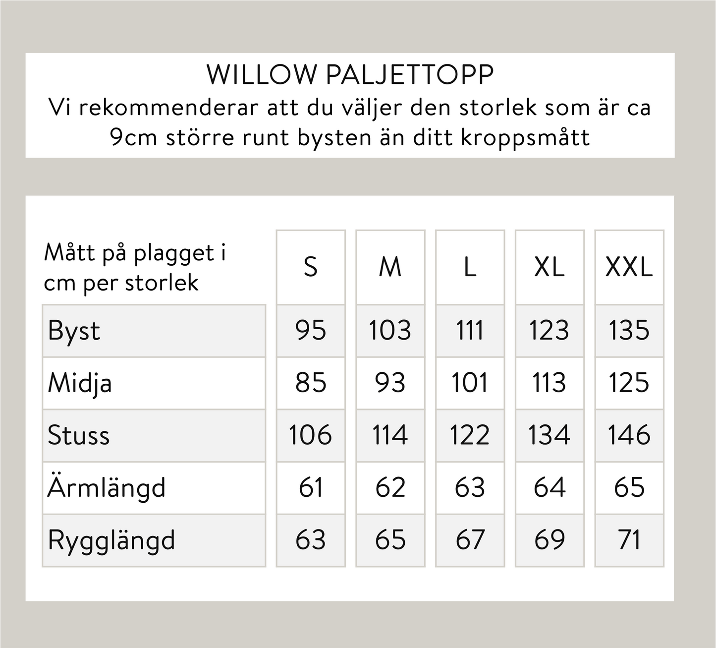 Willow paljettopp - Beige